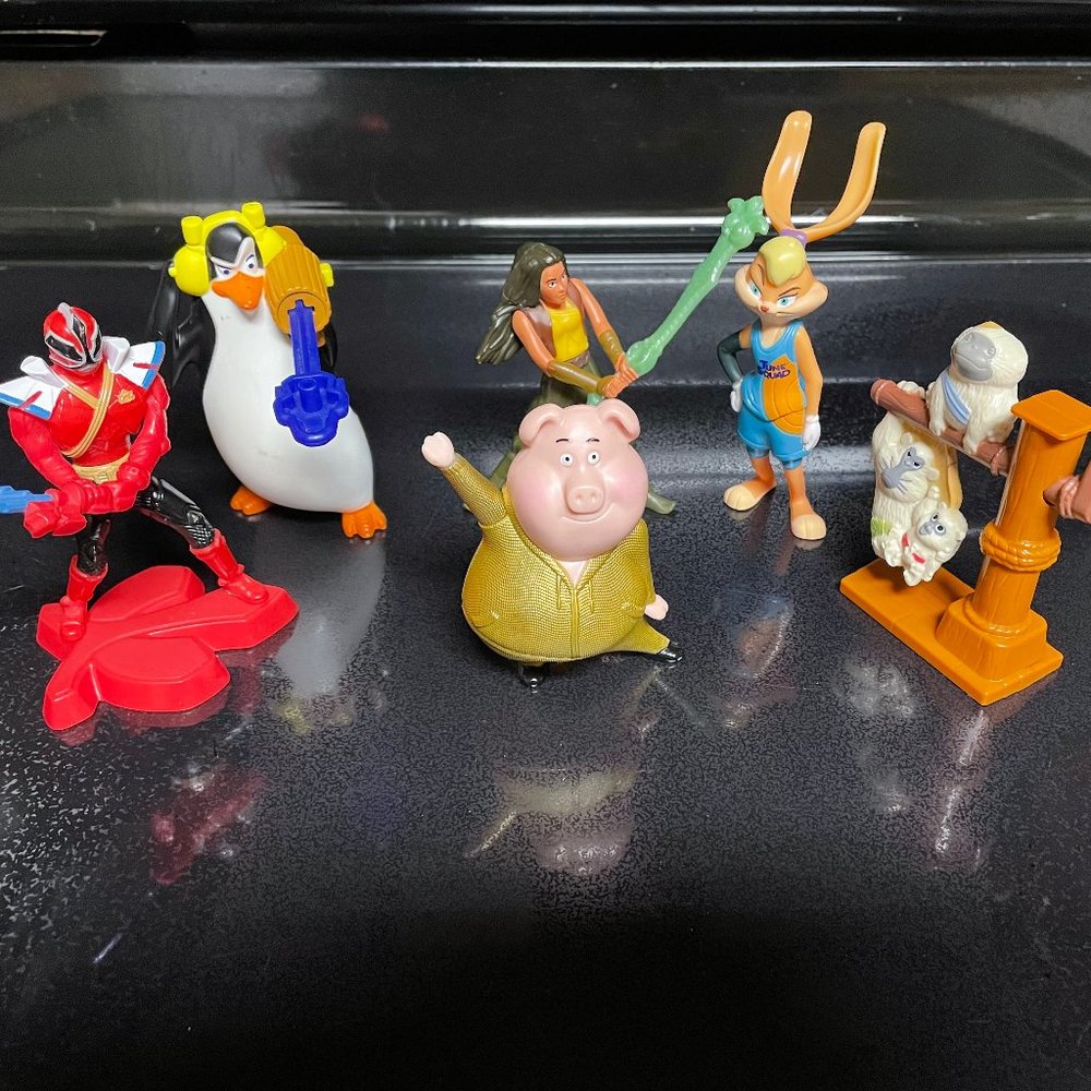 Bundle of 6 McDonald's Fast Food Meal toys